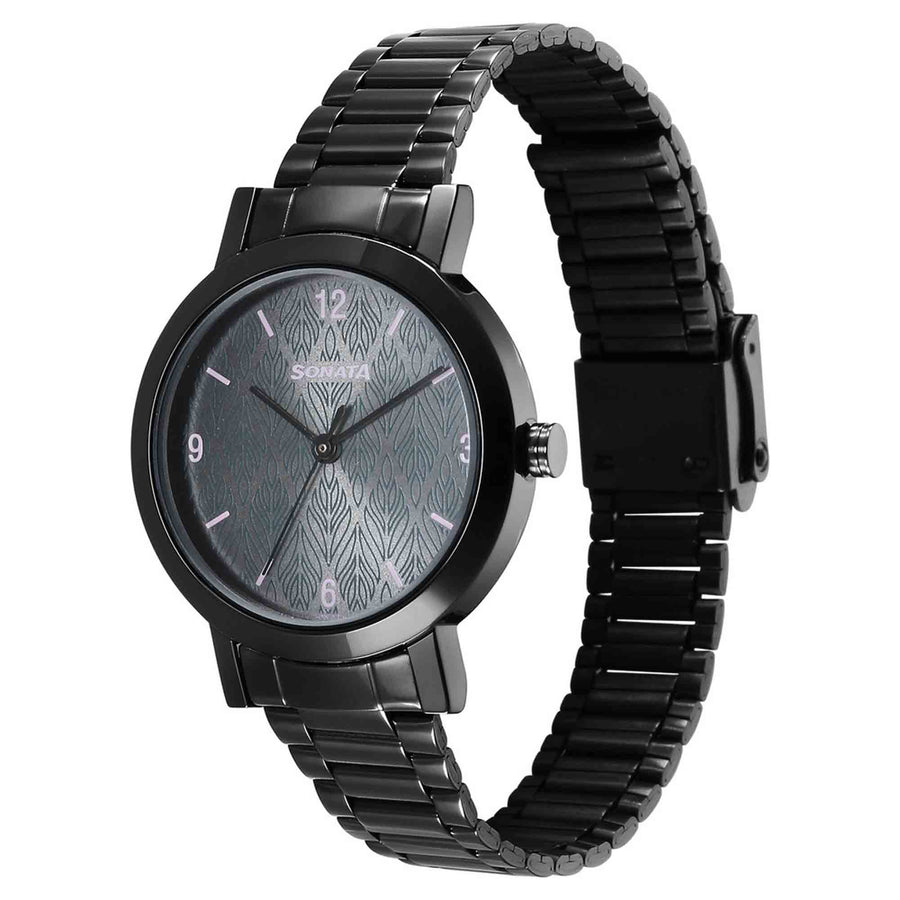 Ladies Essentials Grey Dial Stainless Steel Strap Watch for Women 8174NM01
