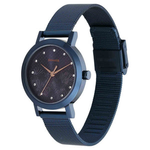Sonata Quartz Analog Blue Stainless Steel Strap for Women