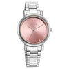 Ladies Essentials Pink Dial Stainless Steel Strap Watch for Women