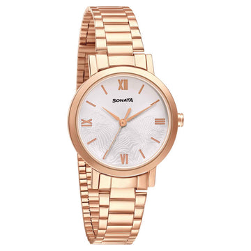 Sonata Linnea Silver Dial Women Watch With Stainless Steel Strap