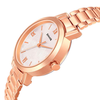 Sonata Linnea Silver Dial Women Watch With Stainless Steel Strap