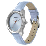 Sonata Women of Steel Blue Dial Leather Strap Watch for Women