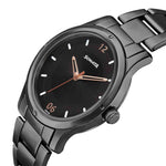 Sota Women of Steel Black Dial Stainless Steel Strap Watch for Women