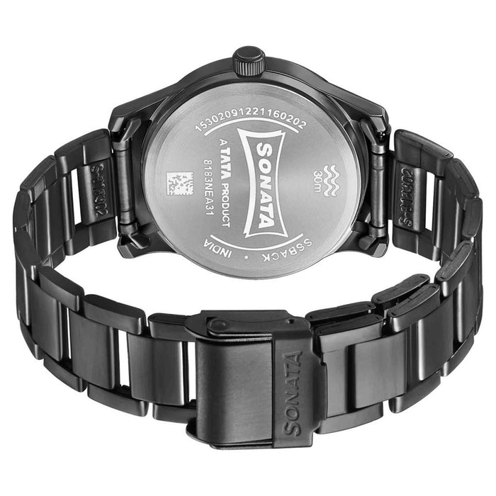 Sota Women of Steel Black Dial Stainless Steel Strap Watch for Women