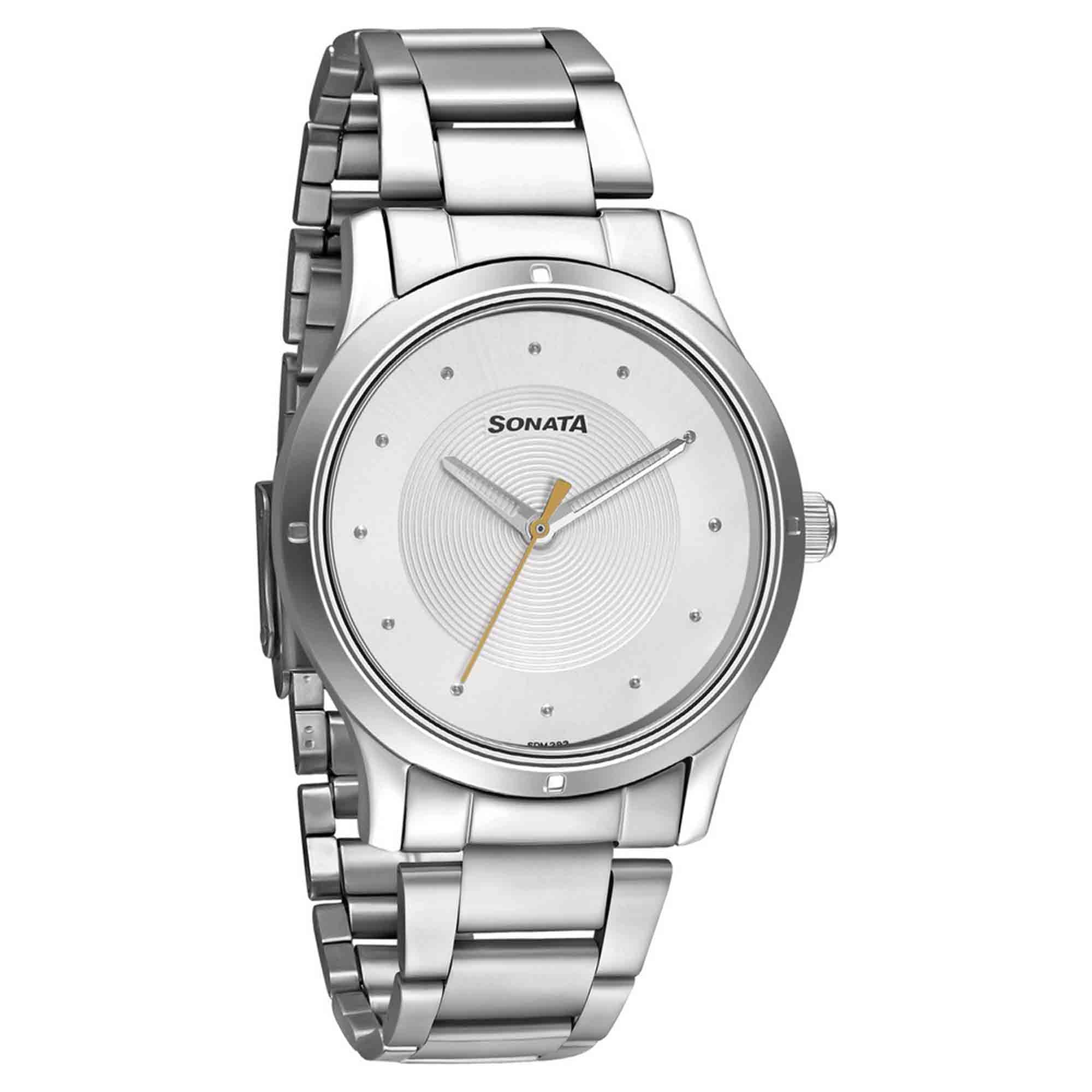 Women of Steel Silver Dial Metal Strap Watch for Women