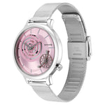 Sonata Unveil Quartz Analog Pink Dial Stainless Steel Strap Watch for Women