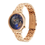 Sonata Unveil Quartz Analog Blue Dial Metal Strap Watch for Women 8190WM03