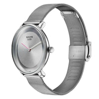Sonata Sleek Quartz Analog Grey Dial Silver Stainless Steel Strap Watch for Women