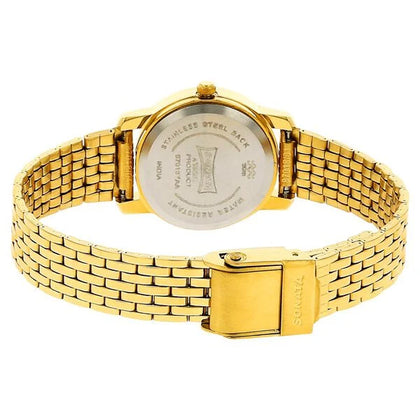 Sonata Champagne Dial Gold Metal Strap Analog Watch for Women