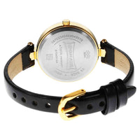 Gold Edit Pink Dial Black Leather Strap Watches