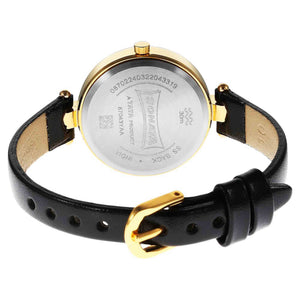 Gold Edit Pink Dial Black Leather Strap Watches