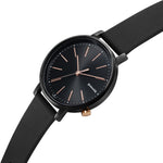 Sonata Essentials Black Dial Polyurethane Strap Watch for Women