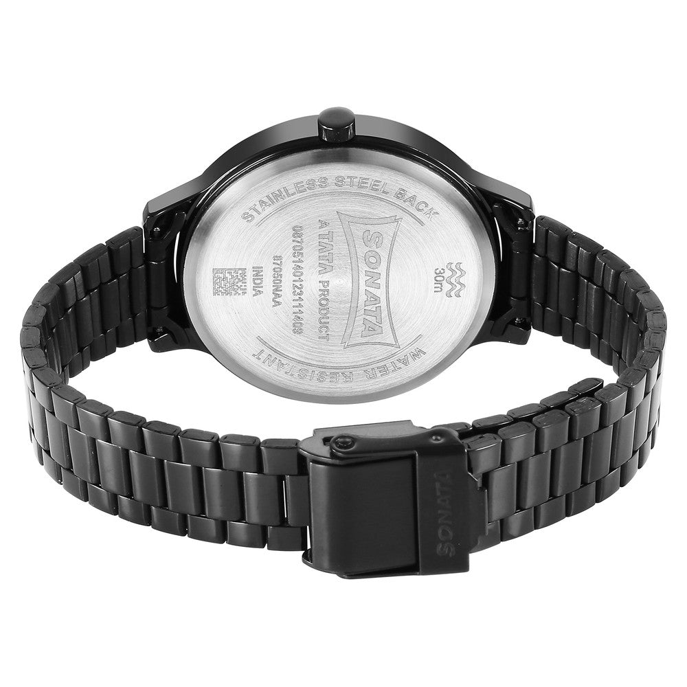 Sonata Play Black Dial Watch for Women