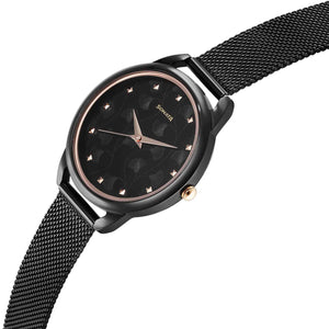Sonata Wedding Quartz Analog Black Dial Stainless Steel Strap Watch for Women