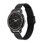 Sonata Wedding Quartz Analog Black Dial Stainless Steel Strap Watch for Women