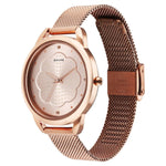 Sonata Wedding Quartz Analog Rose Gold Dial Stainless Steel Strap Watch for Women
