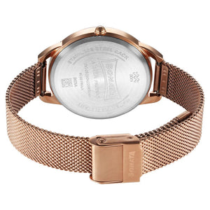 Sonata Wedding Quartz Analog Rose Gold Dial Stainless Steel Strap Watch for Women
