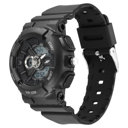 SF Unisex Classic Black Watch with Silver Accents - Timeless Elegance for Every Occasion
