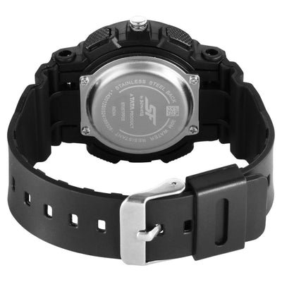 SF Unisex Classic Black Watch with Silver Accents - Timeless Elegance for Every Occasion
