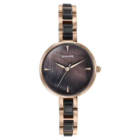 Sota Quartz Alog Multicoloured Dial Two Toned Stainless Steel Strap Watch For Women (87064KD01)