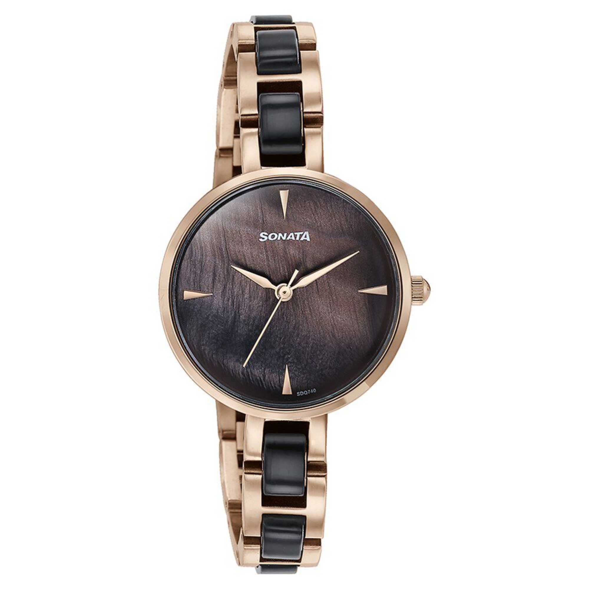 Sota Quartz Alog Multicoloured Dial Two Toned Stainless Steel Strap Watch For Women (87064KD01)