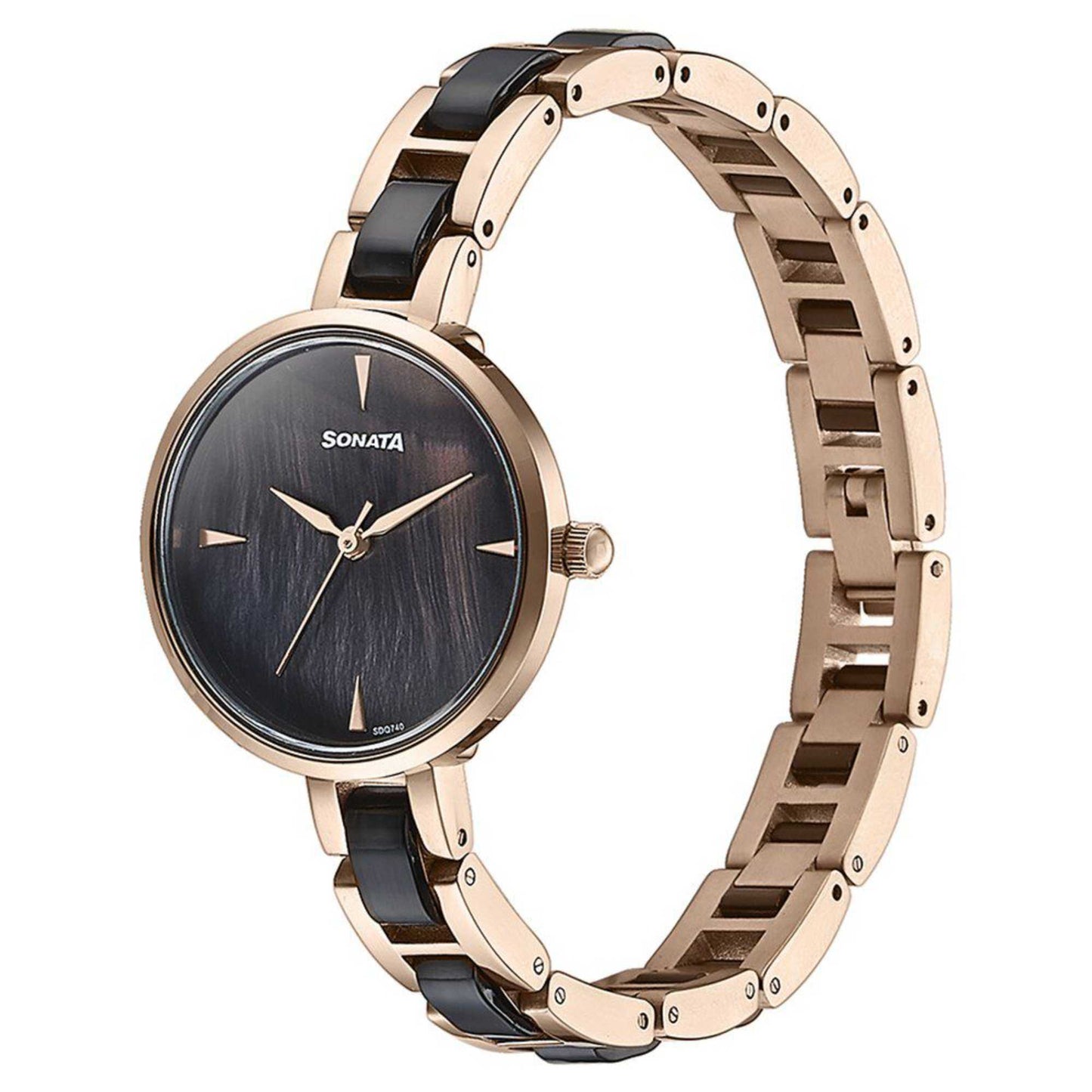 Sota Quartz Alog Multicoloured Dial Two Toned Stainless Steel Strap Watch For Women (87064KD01)