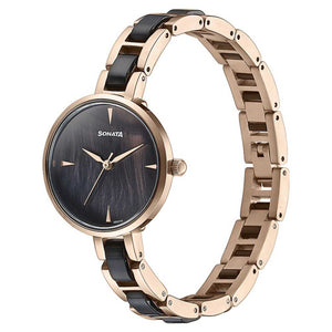 Sota Quartz Alog Multicoloured Dial Two Toned Stainless Steel Strap Watch For Women (87064KD01)