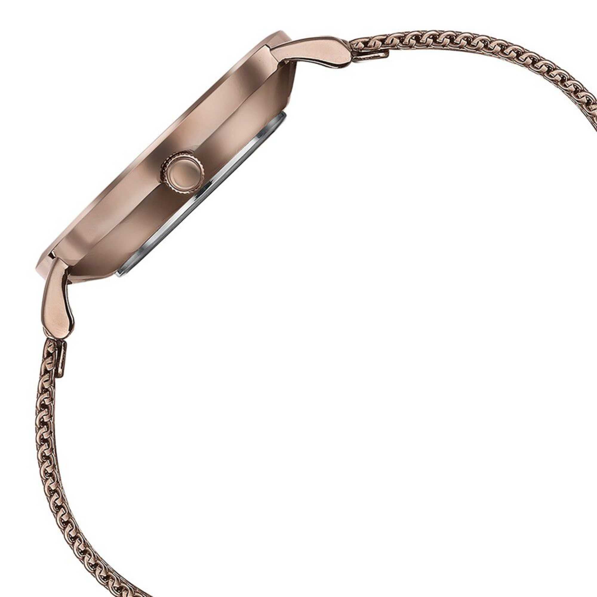 Sota Quartz Alog Brown Dial Brown Stainless Steel Strap Watch For Women (87067QM01)