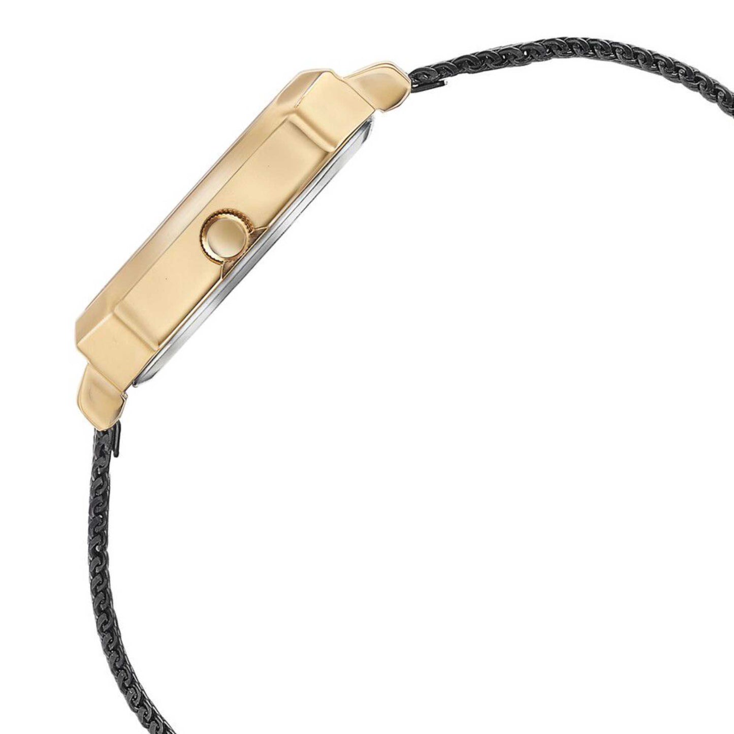 Sonata Modern Edit Quartz Analog Black Dial Black Stainless Steel Strap Watch For Women