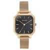 Sonata Modern Edit Quartz Analog Black Dial Rose Gold Stainless Steel Strap Watch For Women