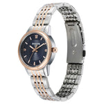 Sonata Fashion Analog Blue Dial Dual Tone Stainless Steel Strap Watch For Women