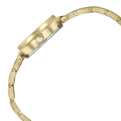 Sonata Fashion Off-White Dial Golden Metal Strap Analog Watch for Women