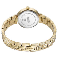 Sonata Fashion Off-White Dial Golden Metal Strap Analog Watch for Women