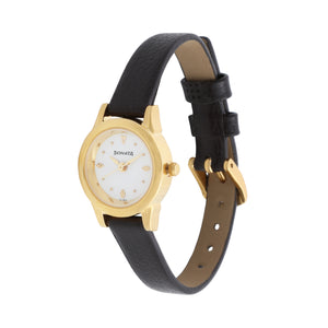 Sonata Quartz Analog White Dial Leather Strap Watch for Women