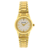 Sonata Quartz Analog White Dial Stainless Steel Strap Watch for Women