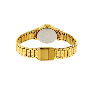 Sonata Quartz Analog Champagne Dial Gold Stainless Steel Strap Watch for Women