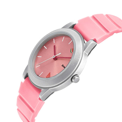 Sonata Play Pink Dial Women Watch With Plastic Strap