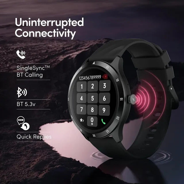 Titan Fastrack Jupiter Flex Smartwatch, 1.38 inches Ultra VU Display, Black 38165PP01