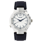 Sonata Act Safety Watch White Dial Women Watch With Leather Strap