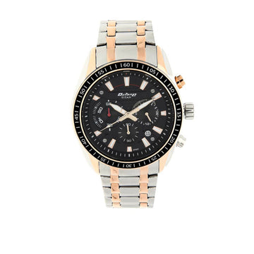 Titan Octane Black Dial Two Toned Stainless Steel Strap Chronograph Analog Watch for Men