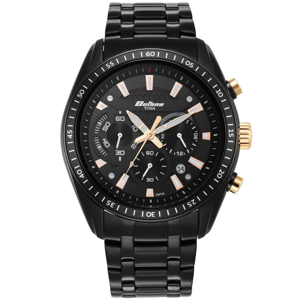 Octane Black Dial Chronograph Watch for Men 90077KM04