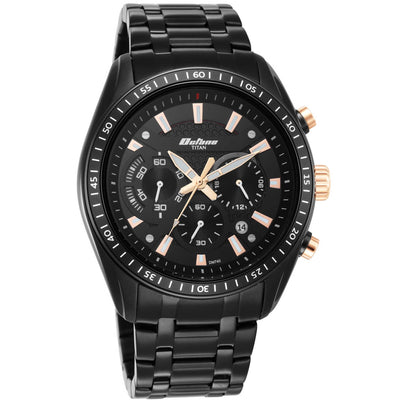 Octane Black Dial Chronograph Watch for Men 90077KM04