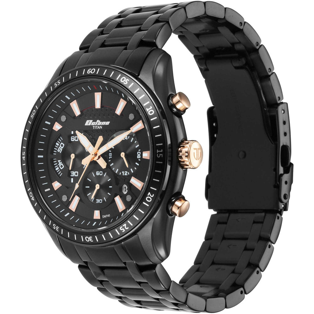 Octane Black Dial Chronograph Watch for Men 90077KM04