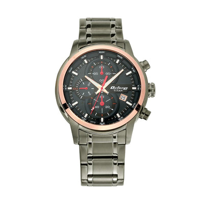 Titan Octane Black Dial Grey Stainless Steel Chronograph Watch for Men