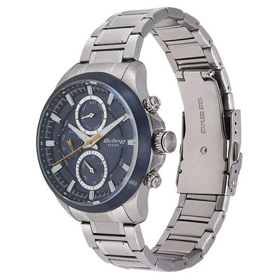 Titan Octane Blue Dial Quartz Multifunction Stainless Steel Strap watch for Men