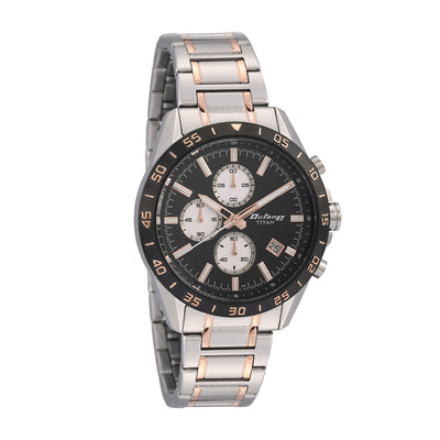 Titan Quartz Chronograph Black Dial Stainless Steel Strap Watch for Men
