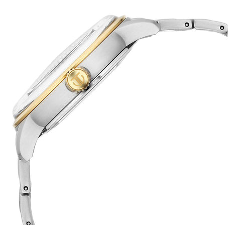 Titan Golden Heart Skeletal Automatic Analog with Silver Dial Dual-Tone Stainless Steel Strap Watch for Men