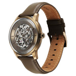Titan Brown Dial Brown Leather Strap Automatic Watch For Men
