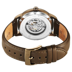 Titan Brown Dial Brown Leather Strap Automatic Watch For Men
