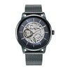 Titan Skeletal Automatic Blue Dial Blue Stainless Steel Strap Watch for Men